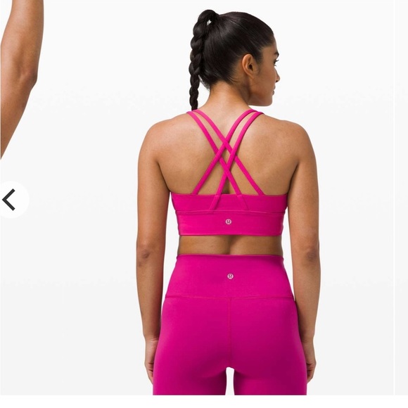 Lululemon Energy Bra Long Line *Medium Support, B–D Cup Ripened Raspberry - Picture 3 of 5